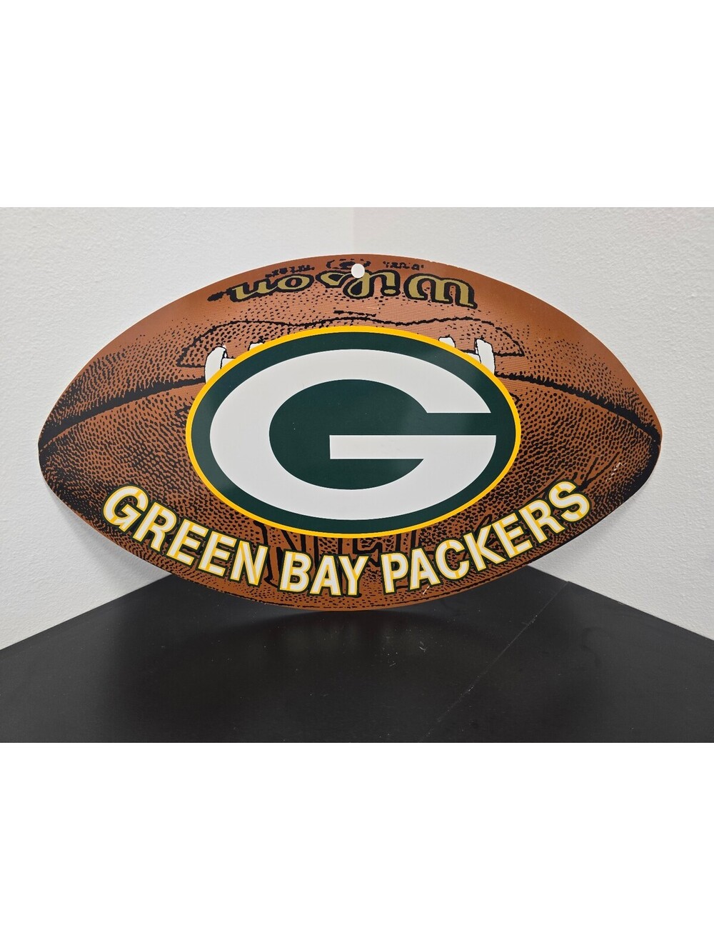 WinCraft Green Bay Packers Wilson Football Sign 20 x 12